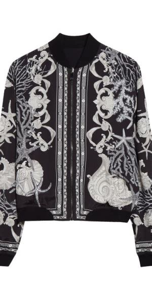 bomber versace quadri|Versace La Vacanza Reversible Bomber Jacket .